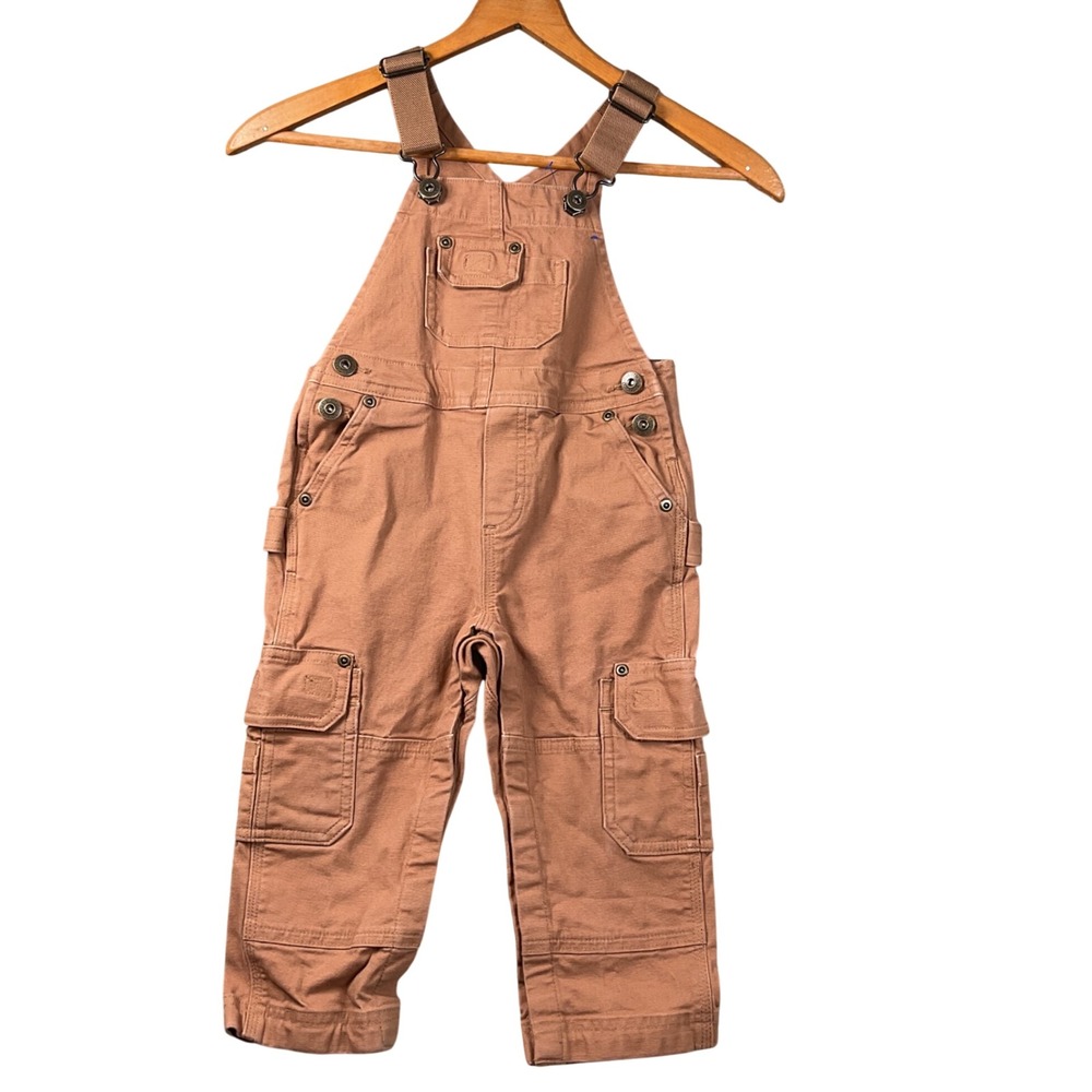 Duluth Trading Co Canvas Overalls Toddler 2T Brown Good Utility Cargo Pants